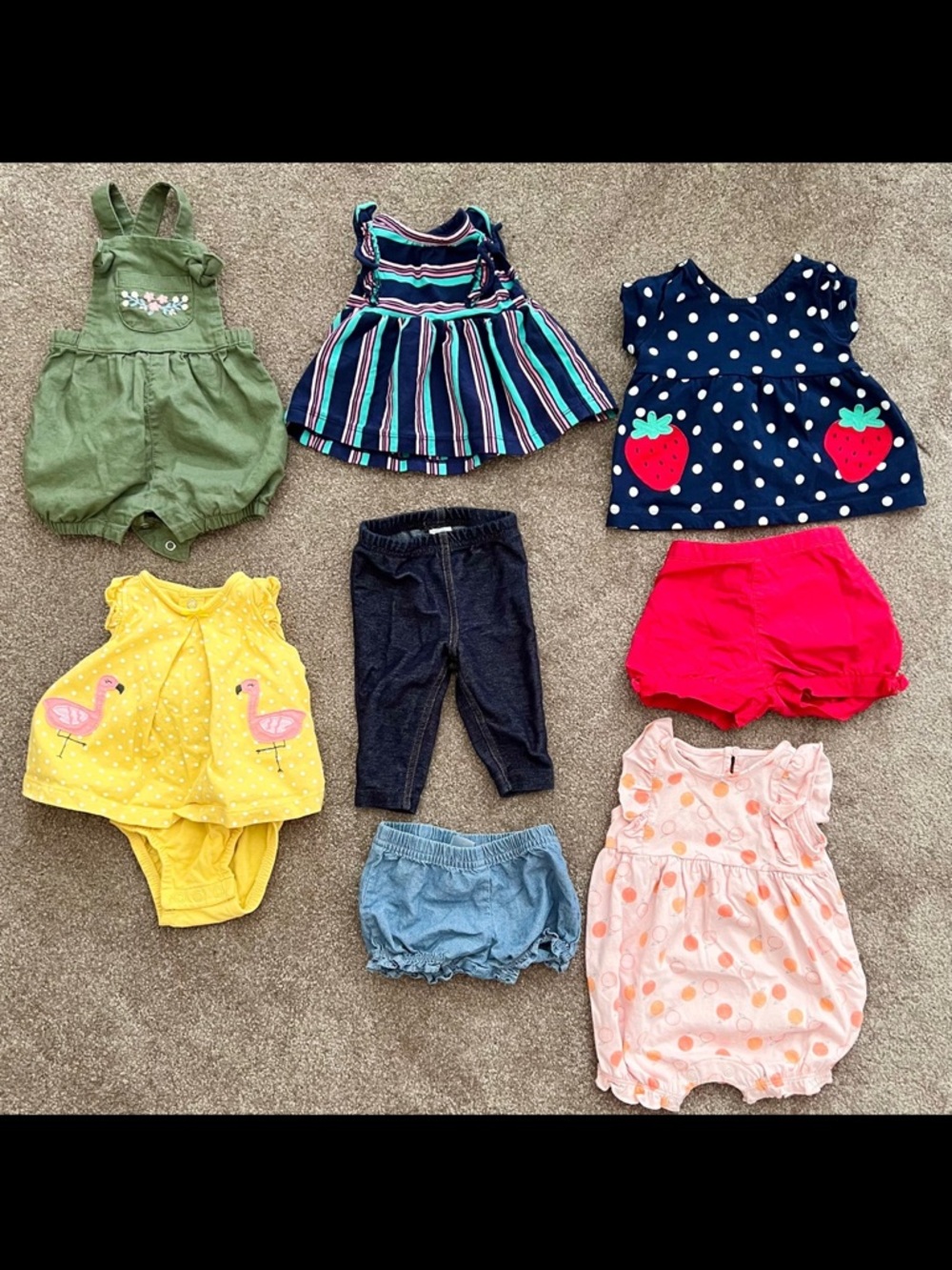 3m Baby Girl Summer Clothes Lot Bundle